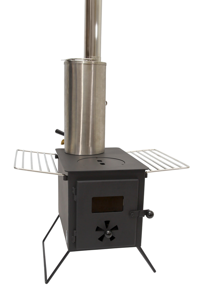 Outbacker stove water heater 